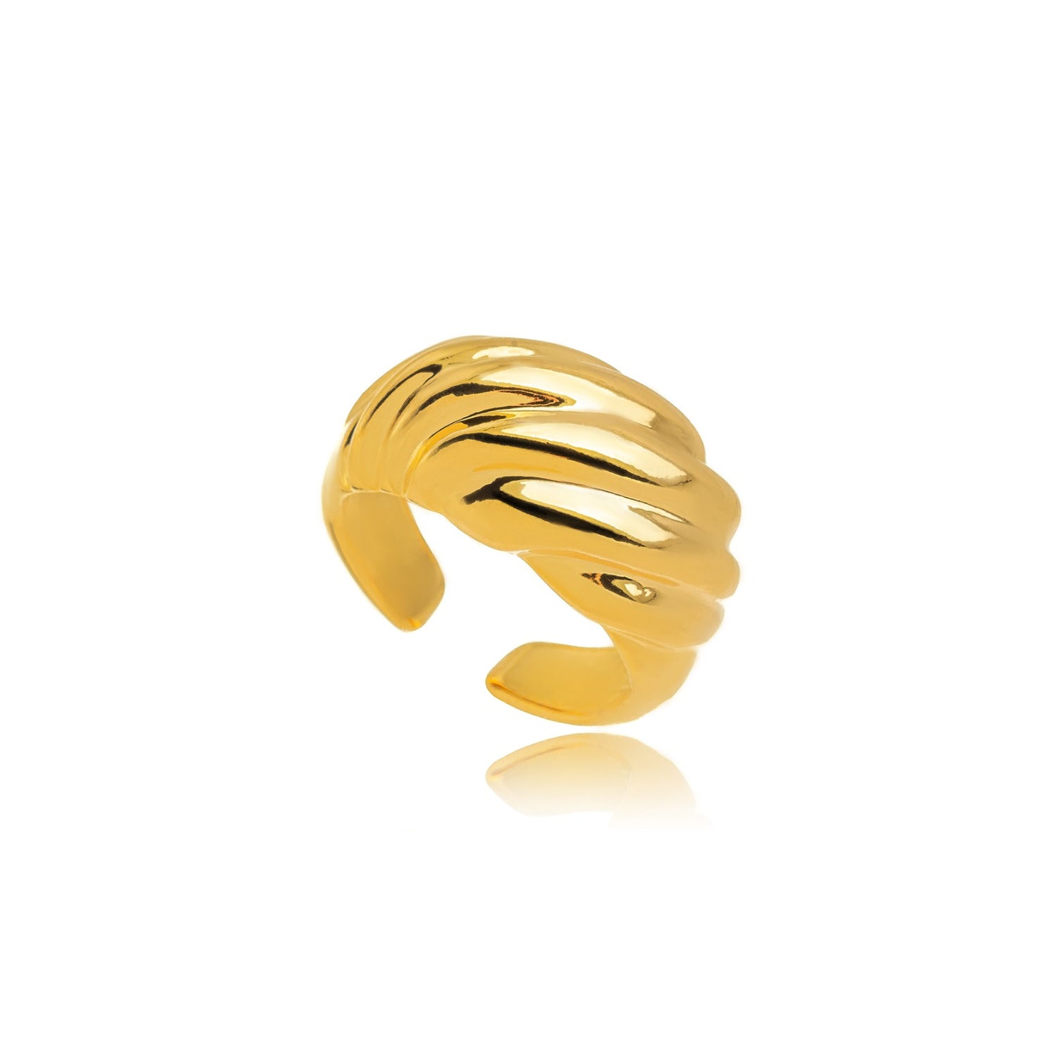 Anel Bold Twist Dourado
