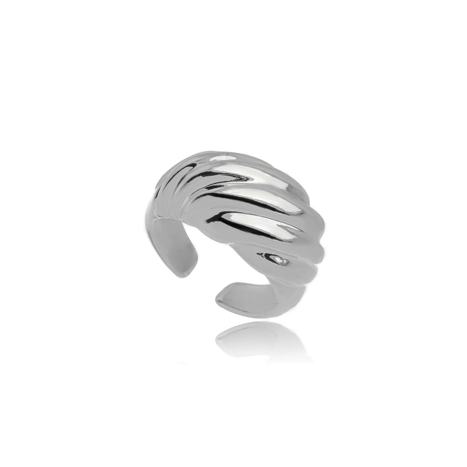 Anel Bold Twist Ródio