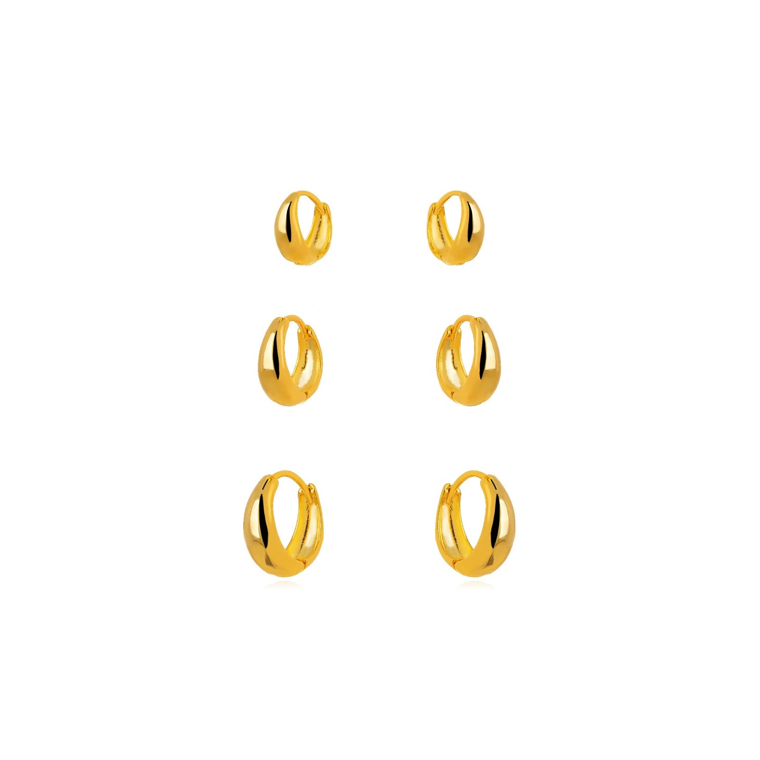 Brinco Bold Trio Argola Dourado