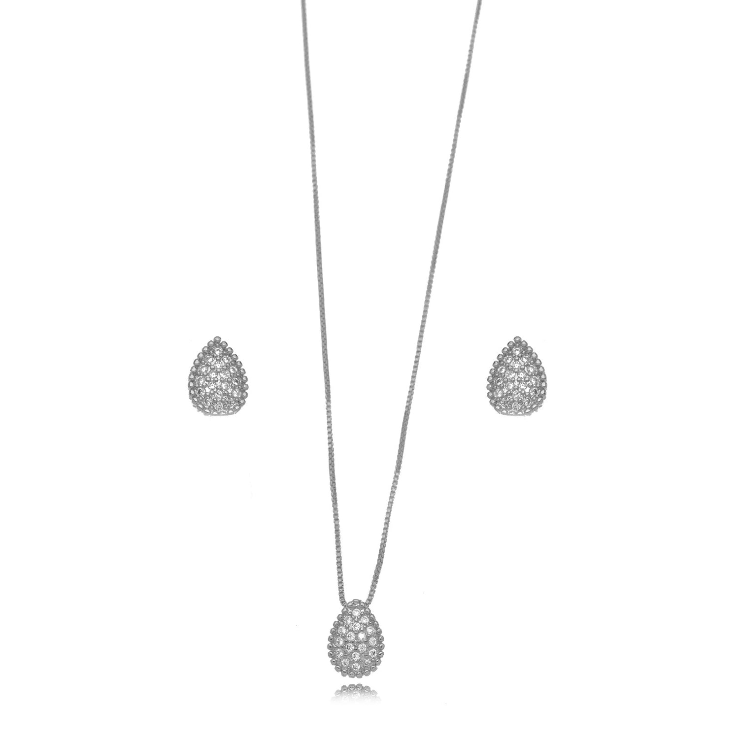 Conjunto Gota Despertar Microzircônia Ródio