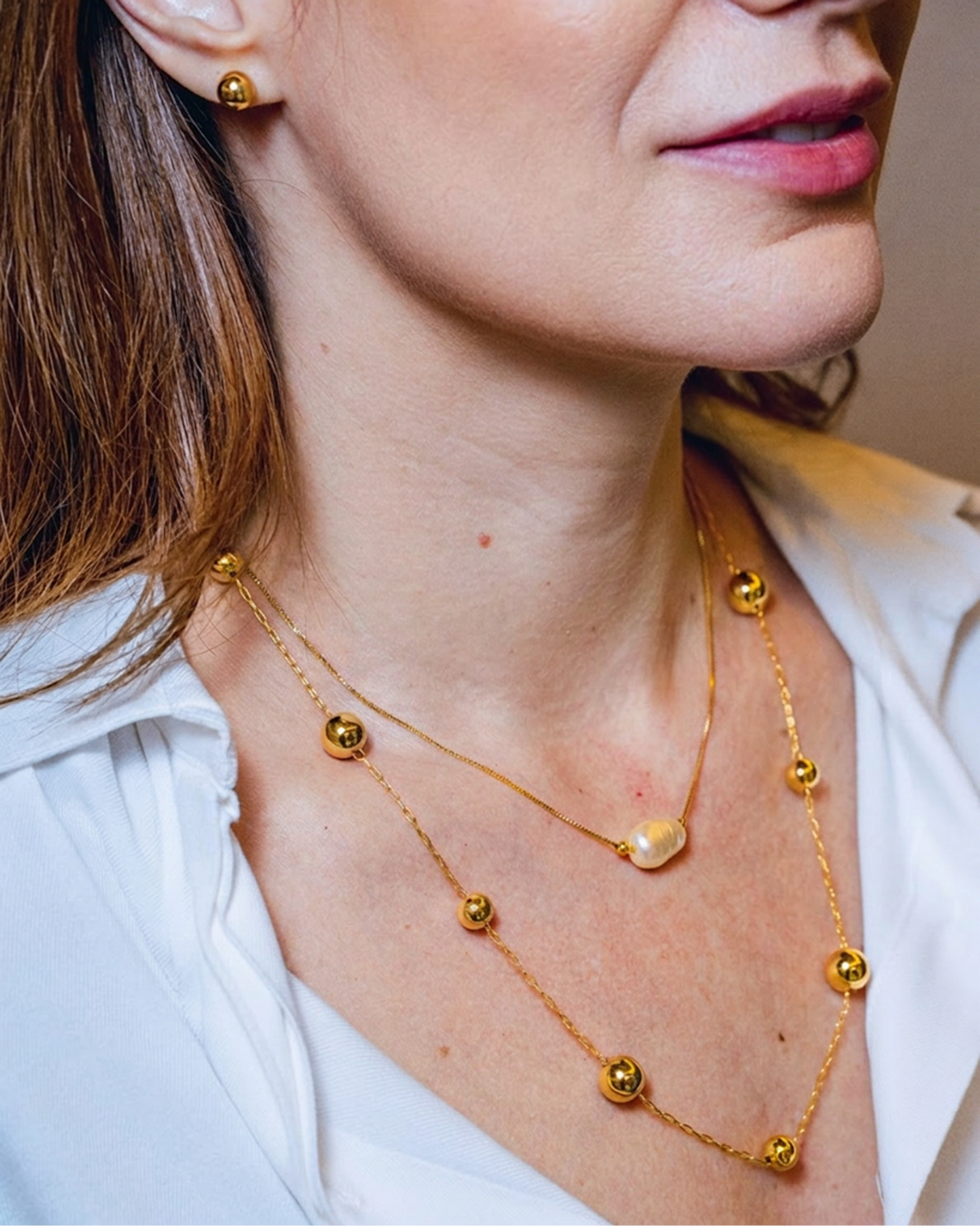 Brinco Esfera Dourado