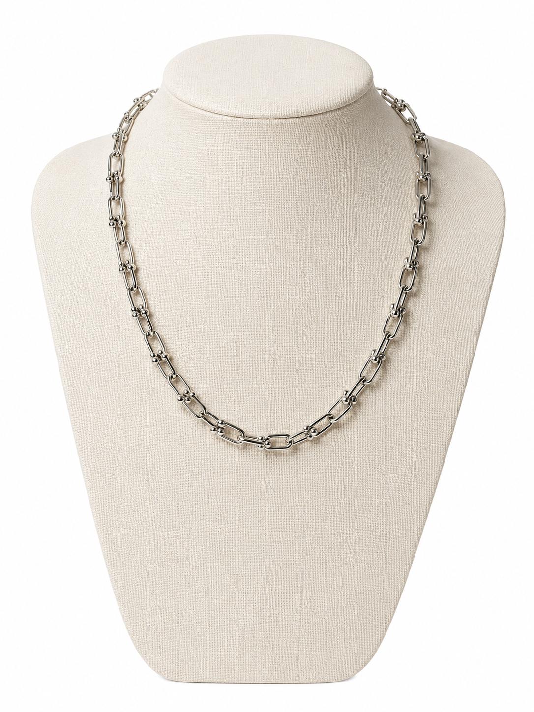 Choker Pequenos Elos Ródio