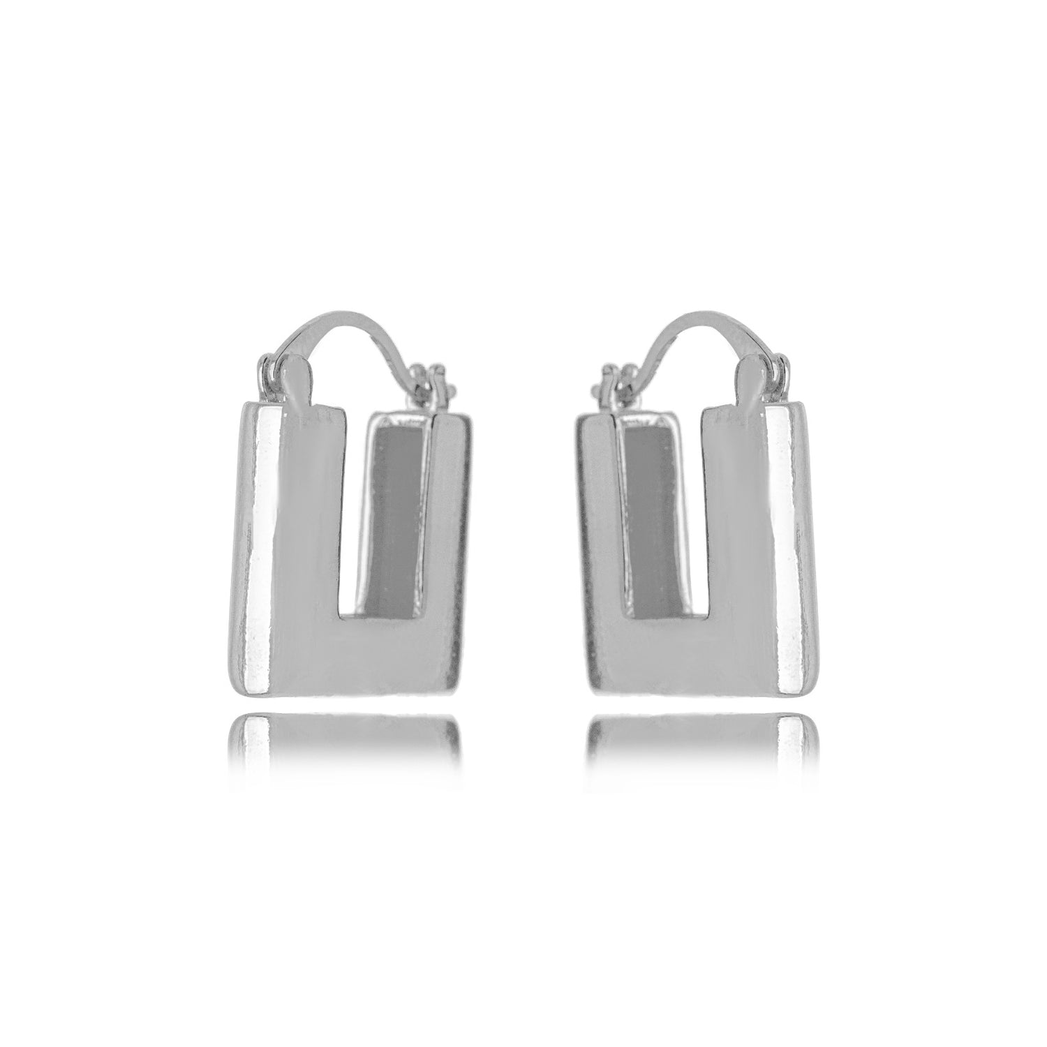 BRINCO BOLD ARGOLA QUADRADA RÓDIO