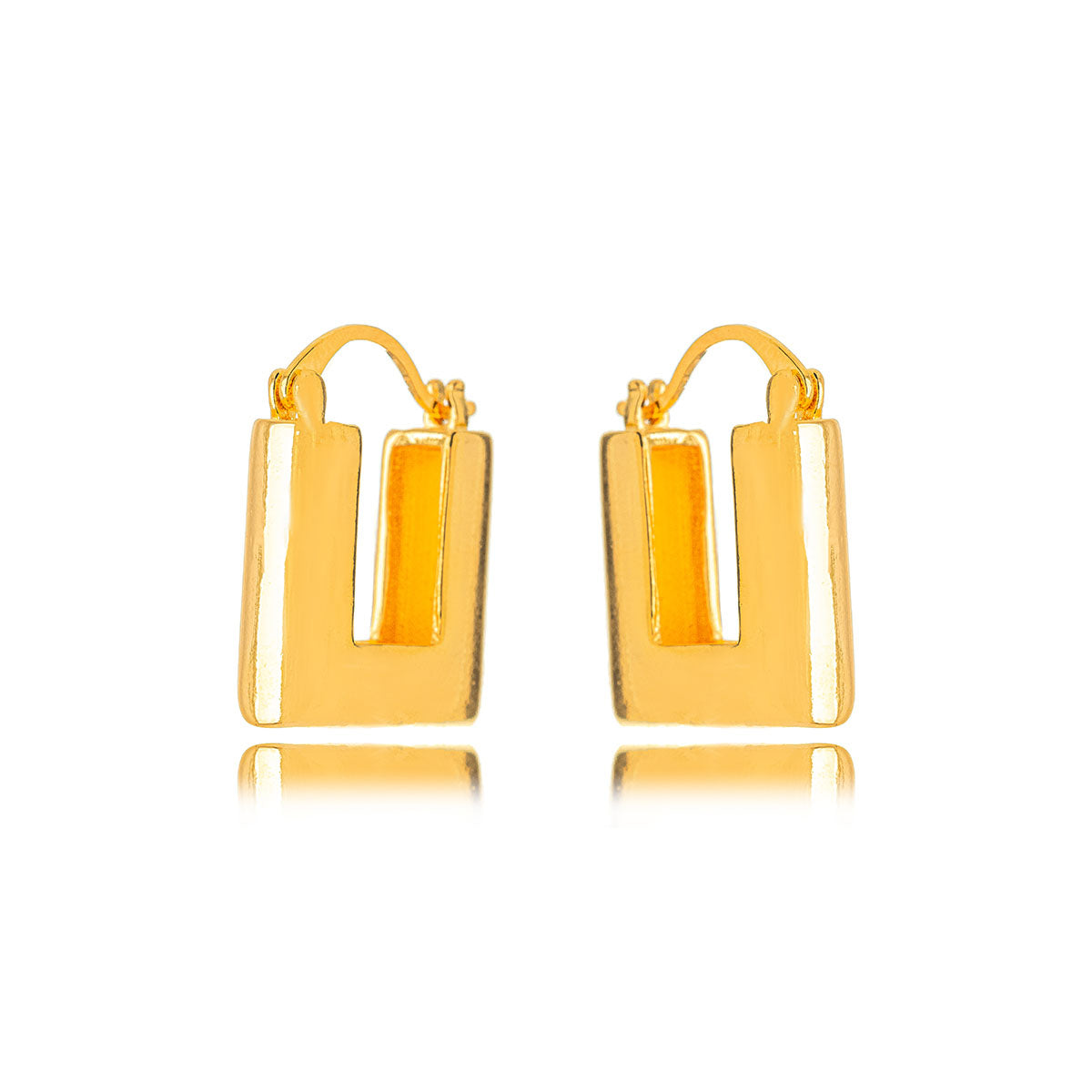 BRINCO BOLD ARGOLA QUADRADA OURO