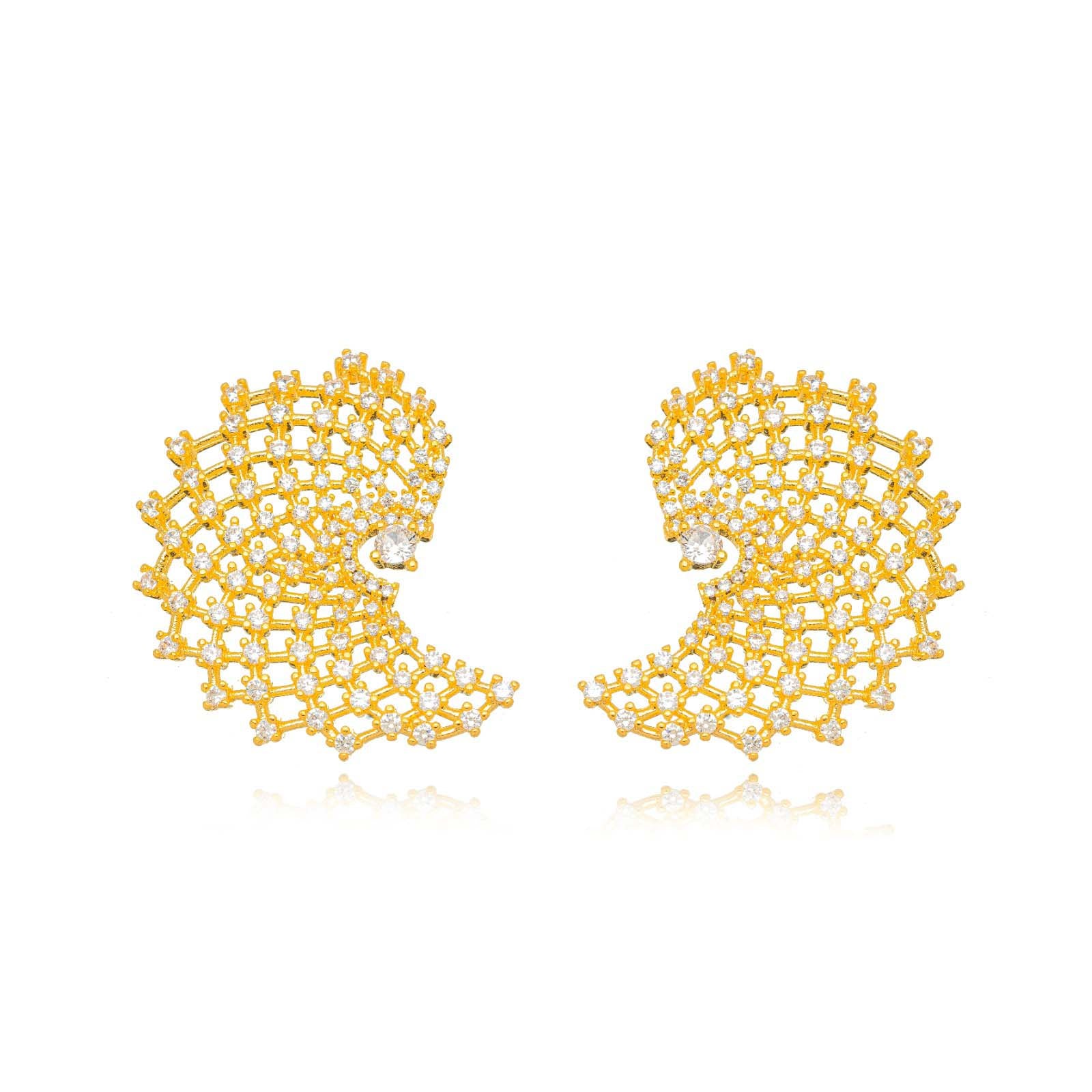 BRINCO MAXI QUEEN MICRO ZIRCÔNIA OURO