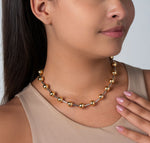 CHOKER BOLAS LISAS BICOLOR