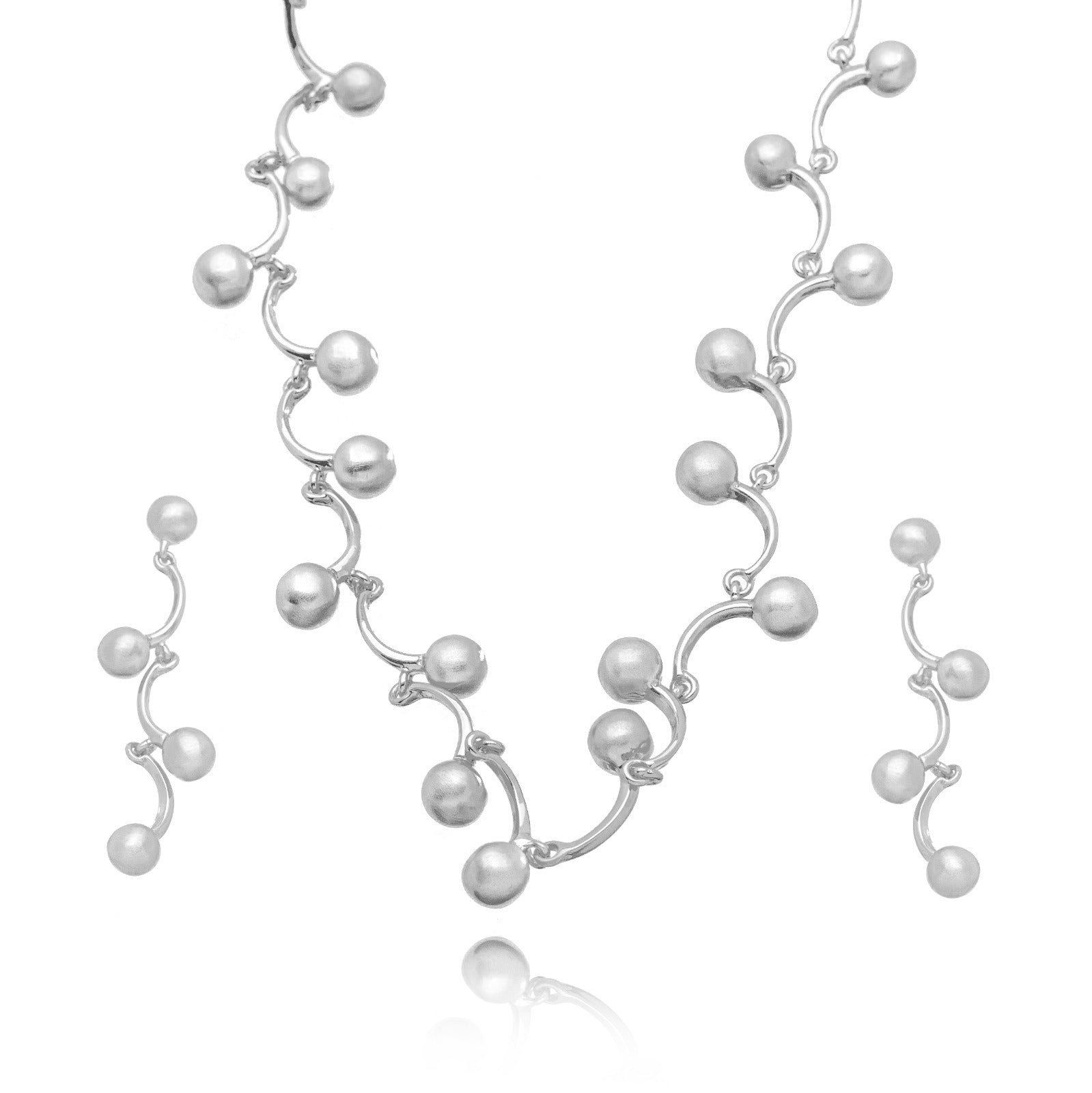 CONJUNTO BOLAS FOSCO RÓDIO